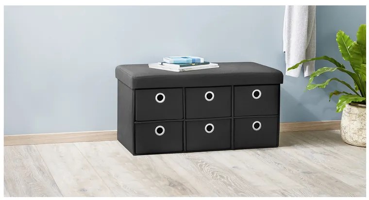 Livarno home Lavica s úložným priestorom (čierna)  (100370809)