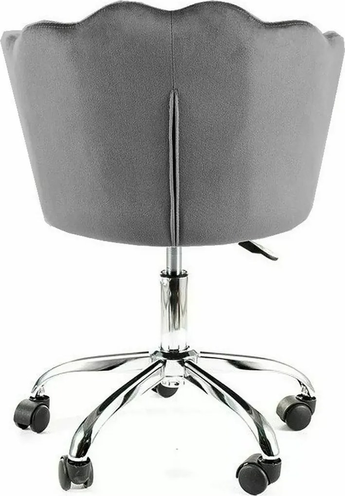 SI Otočná stolička Rose Velvet sivý