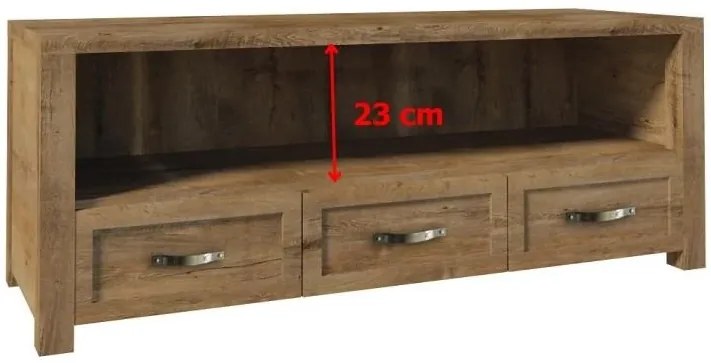 Televízny stôl Nevada RTV, dub lefkas ciemny