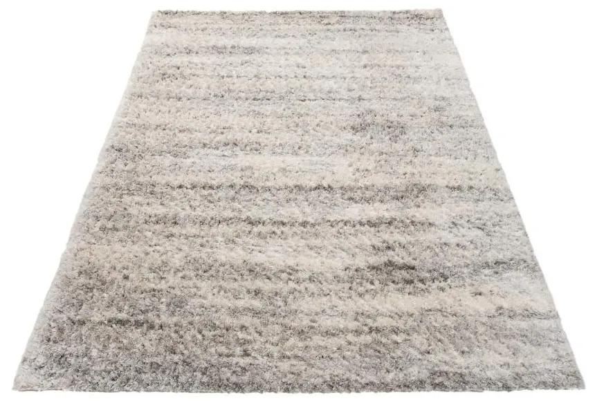 Kusový koberec shaggy Cahil sivý 140x200cm
