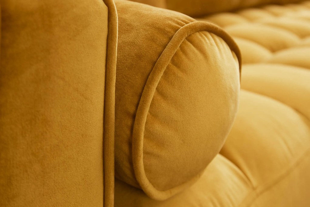 Rohová sedačka Cosy Velvet II horčicovo žltý zamat