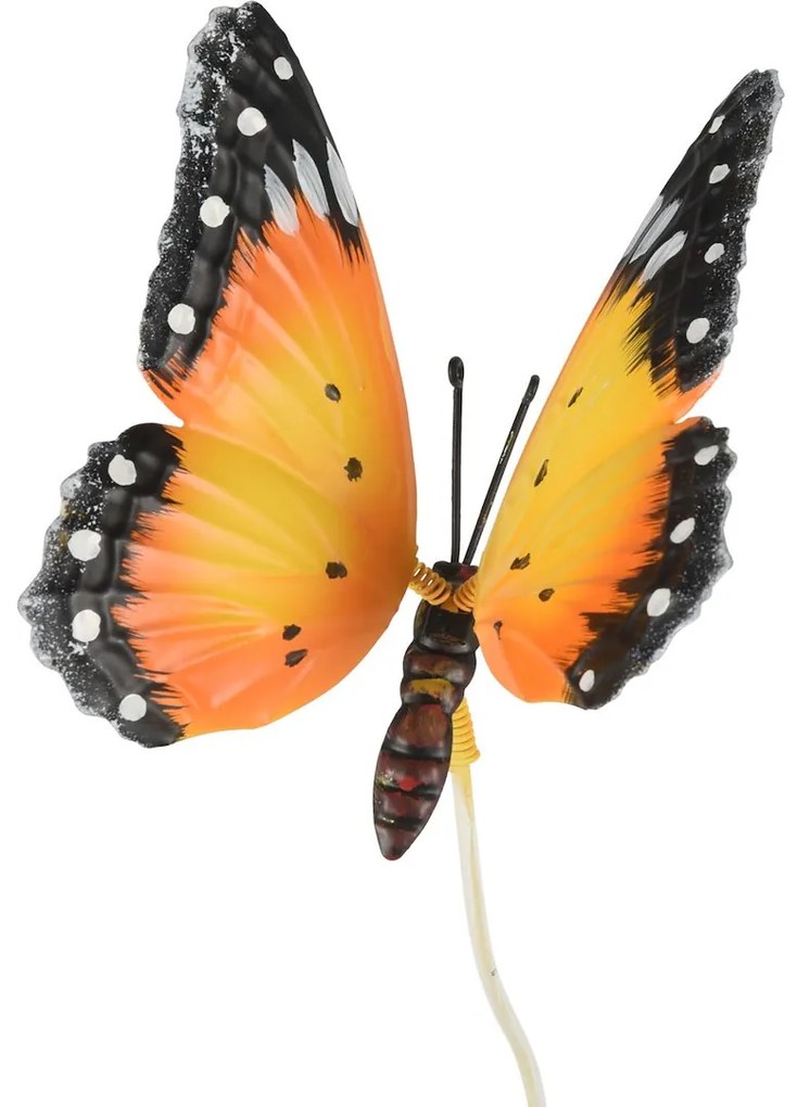 Zapichovacia záhradná dekorácia Butterfly, sada 3ks, 70 cm, kov, viacfarebná