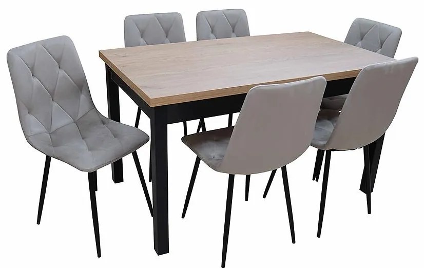 Jedálenská zostava1+6 Miki cremona/čierna