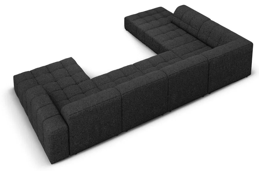 Antracitová rohová pohovka (ľavý roh/do "U") Chicago – Cosmopolitan Design