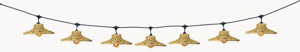 Závesné LED svietidlo z ratanu do interiéru/exteriéru Filipa