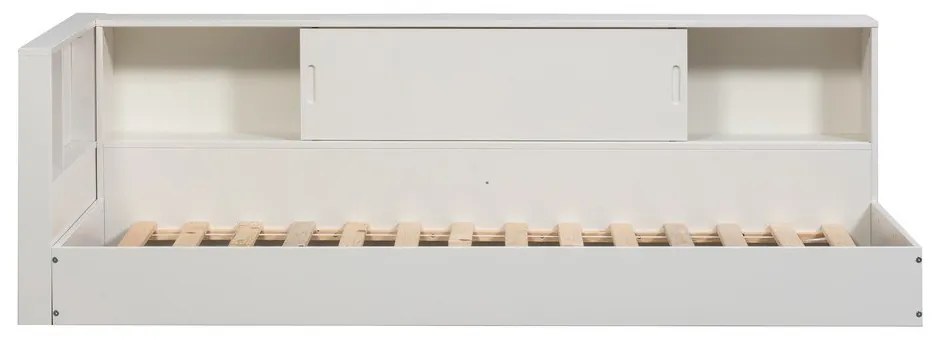 Biela jednolôžková posteľ z borovicového dreva bez roštu 90x200 cm Carter – WOOOD