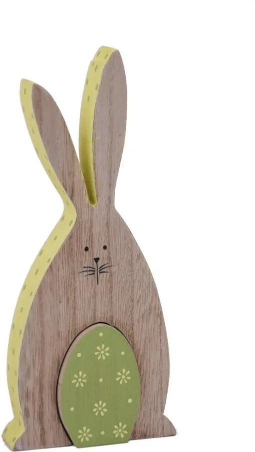 Drevená závesná dekorácia v tvare zajačka Ego Dekor, 9,5 x 20 cm | BIANO
