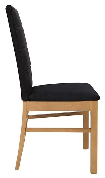 Jedálenská stolička BRW Ostia D09-TXK (dub prírodný + solar black). Akcia -20%. Vlastná spoľahlivá doprava až k Vám domov. 1025962