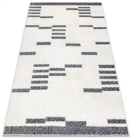Moderný koberec MODE 8511 geometrická krémová / čierna Veľkosť: 120x170 cm