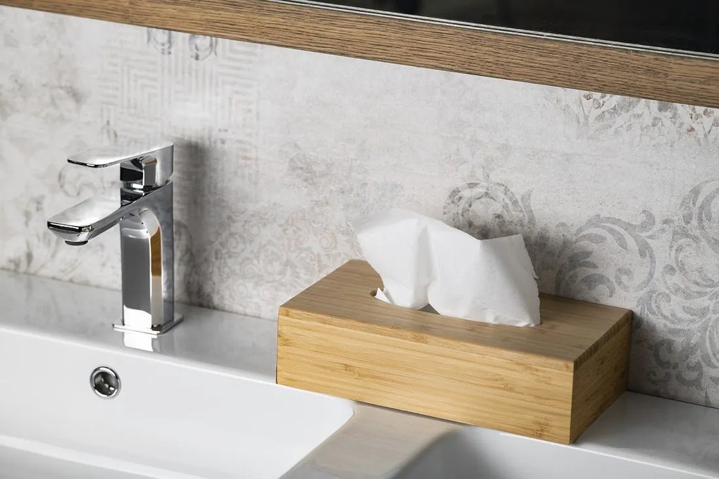 Aqualine Aqualine, BAMBUS odpadkový koš guľatý 5l, biela, BI007