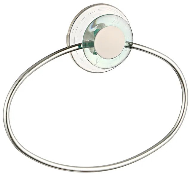 BISK Erga GECO, prsteňový držiak na uteráky na prísavky, číra-chrómová, ERG-06723