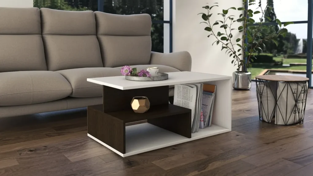 Konferenčný stolík PRIMA wenge/Biela
