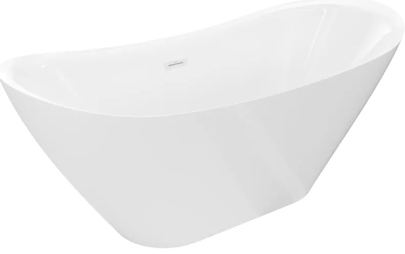 Mexen Lotos, voľne stojaca vaňa 140 x 75 cm, biela, biely prepad, 52051407700-20