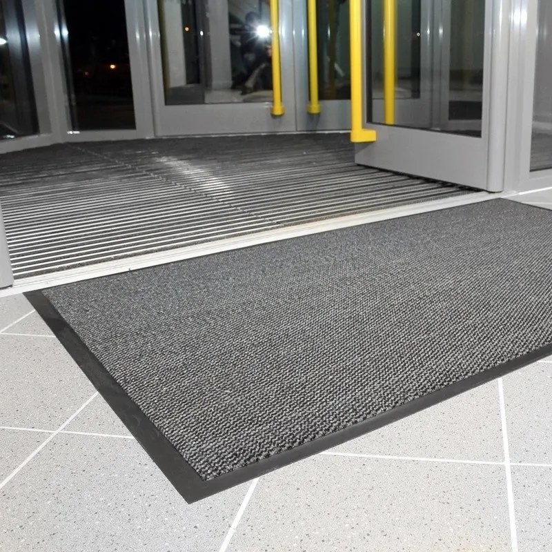 COBA Ekonomická polypropylénová čistiaca rohož, 90 x 150 cm, sivá