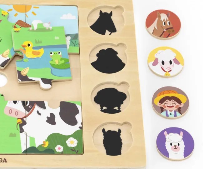 Puzzle na podložke Viga 44741 farma
