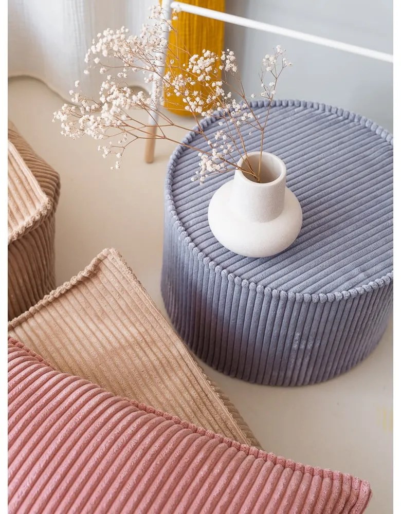 Modrý menčestrový detský puf – Wigiwama