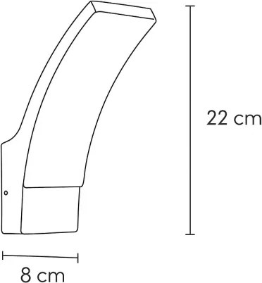 Brilagi - LED Vonkajšie nástenné svietidlo ARCELO LED/9W/230V IP44