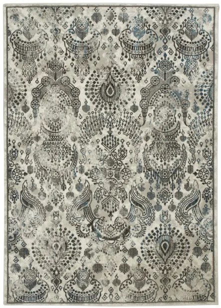 Koberec Versage 2301A Ornament sivý / biely