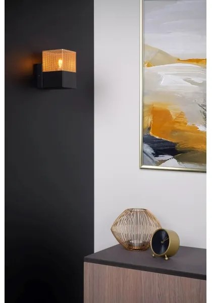 Lucide 21223/01/02 - Nástenné svietidlo RENATE 1xE27/40W/230V zlatá/čierna