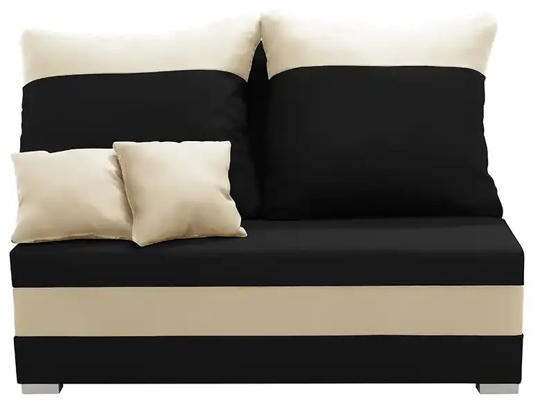 Dvojmiestna pohovka s funkciou spania GUSTO 2 Černá/krémová