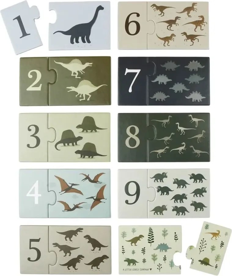 Počítanie puzzle: dinosaurus