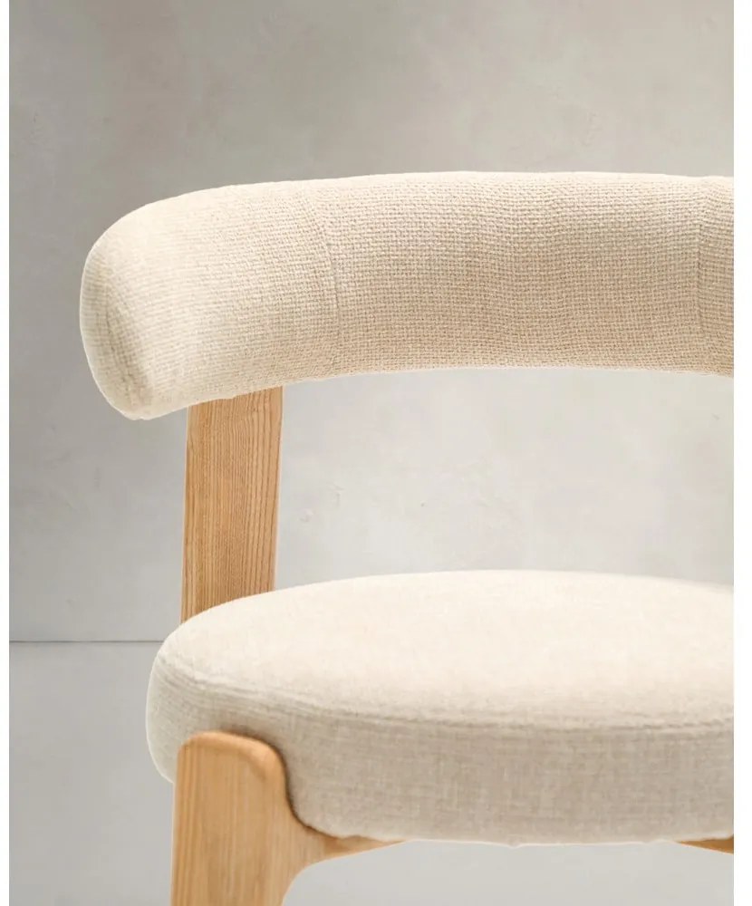 Béžová/v prírodnej farbe jedálenská stolička z jaseňového dreva Granite – Kave Home