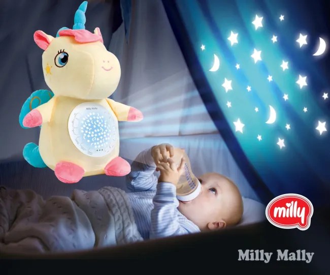 Plyšová hračka s projektorom Milly jednorožec