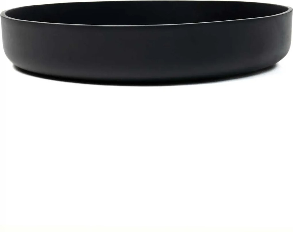 Dekoračná miska ORYVEN, sklolaminát, priemer 30 cm, antracit