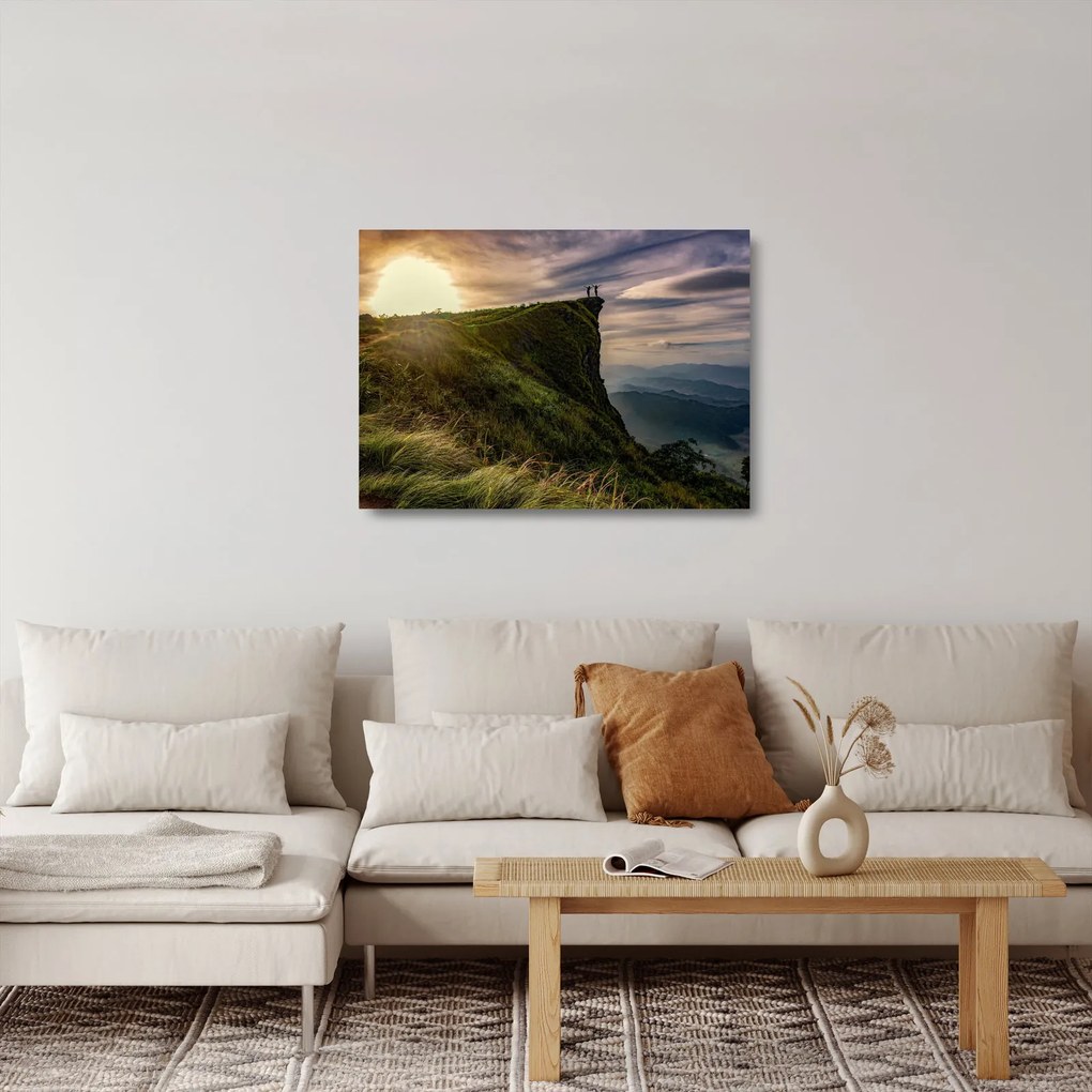 Sklenený obraz žien na útese (70x50 cm)