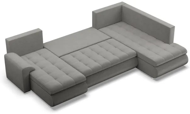 Sedacia súprava FORESTA Kronos v tvare U, pravá svetlosivá