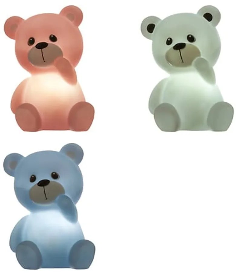 LED detské nočné svetlo TEDDY 10x13,5 cm - viac farieb Farba: Ružová