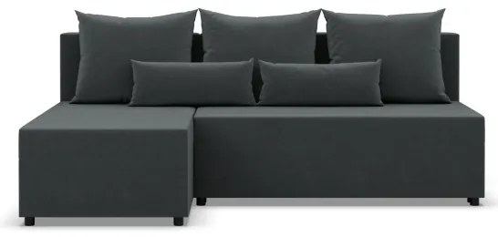 Rohová rozkladacia sedačka FERMO Kronos tmavosivá