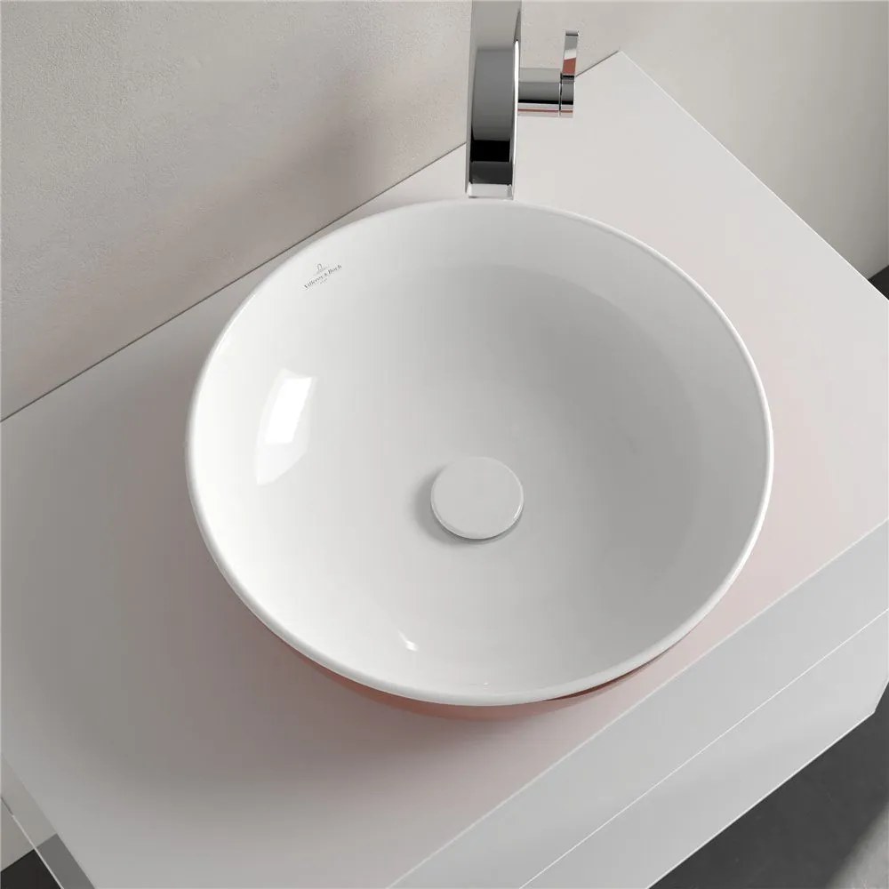 VILLEROY &amp; BOCH Artis okrúhle umývadlo na dosku bez otvoru, bez prepadu, priemer 430 mm, Rust, 417943BCW8