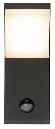 Vonkajšie nástenné svietidlo antracit vrátane LED IP54 s pohybovým senzorom - Litt