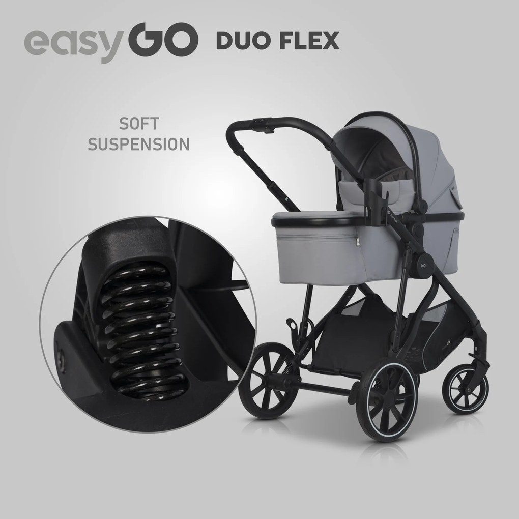 Športová vanička do kočíka EasyGo Duoflex Cloudy Gray