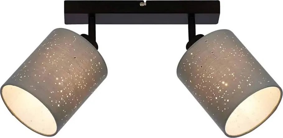 Briloner 2078-024 - Bodové svietidlo SPOTLIGHT 2xE27/25W/230V šedá/čierna