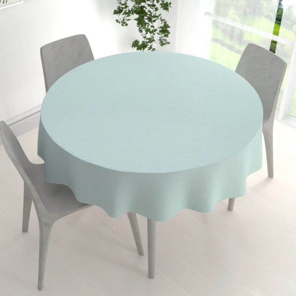 Biante Teflónový okrúhly obrus Milano TF-050 - svetlo mentolový Ø 150 cm