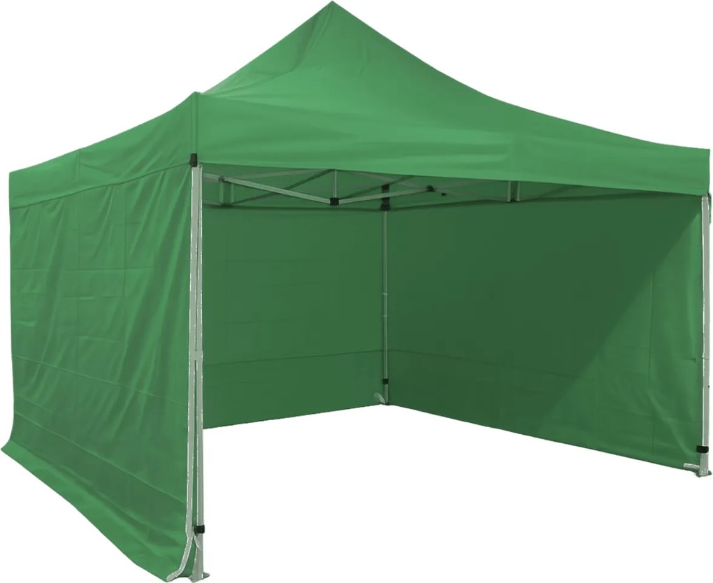 Rozkladací stan 4x4m - hliníkový hexagon profi, Zelená