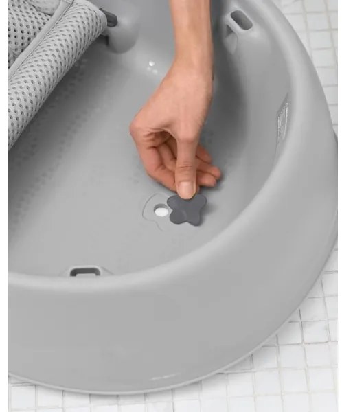 Skip Hop - Detská vanička s ergonomickou podložkou MOBY 3 sivá