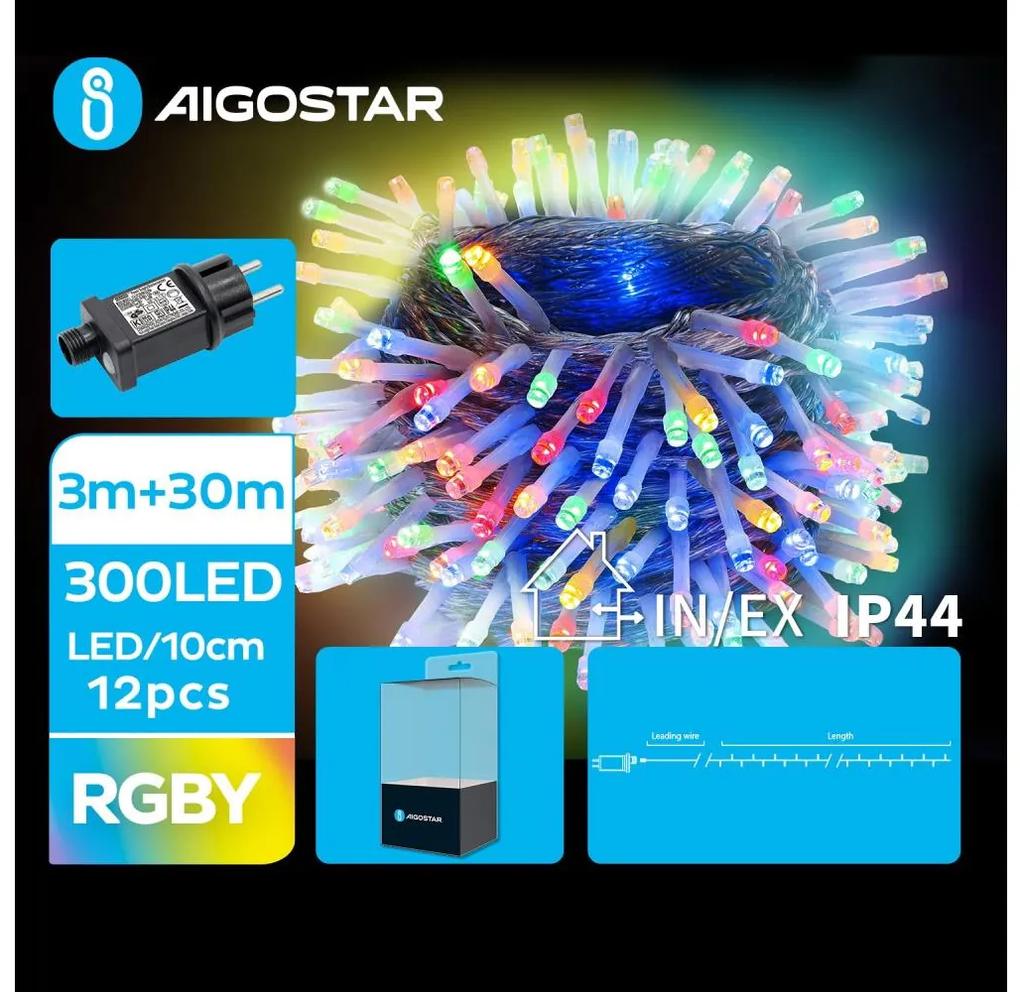 Aigostar B.V. Aigostar - LED Vonkajšia vianočná reťaz 300xLED/8 funkcií 33m IP44 multicolor AI0491