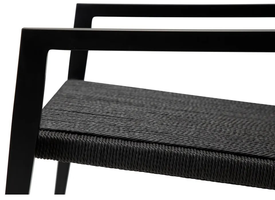 Čierne kreslo s trstinovým výpletom Loop – DAN-FORM Denmark