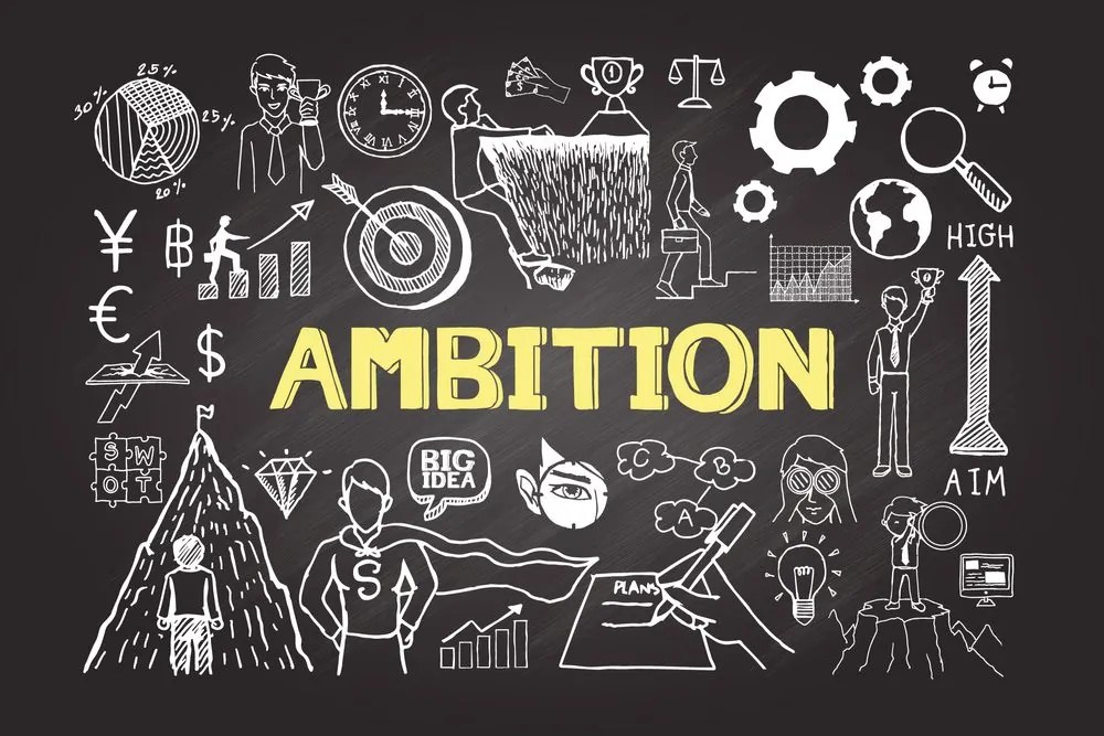 Samolepiaca tapeta motivačná tabuľa - Ambition