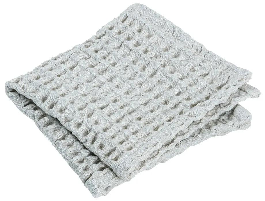 Súprava 2 svetlomodrých bavlnených uterákov Blomus Micro Chip, 30 x 30 cm