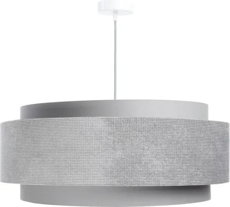 Luster na lanku DOBLO 1xE27/60W/230V pr. 60 cm šedá/strieborná