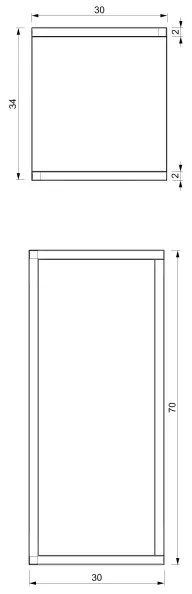 Stojan na kvety 70x30x34 cm čierna
