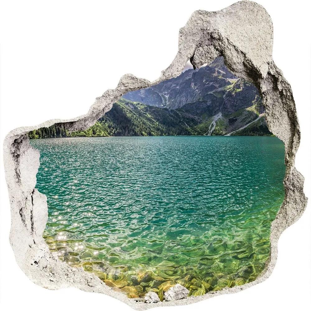 Nálepka 3D diera na stenu Jazero v horách nd-p-99700866