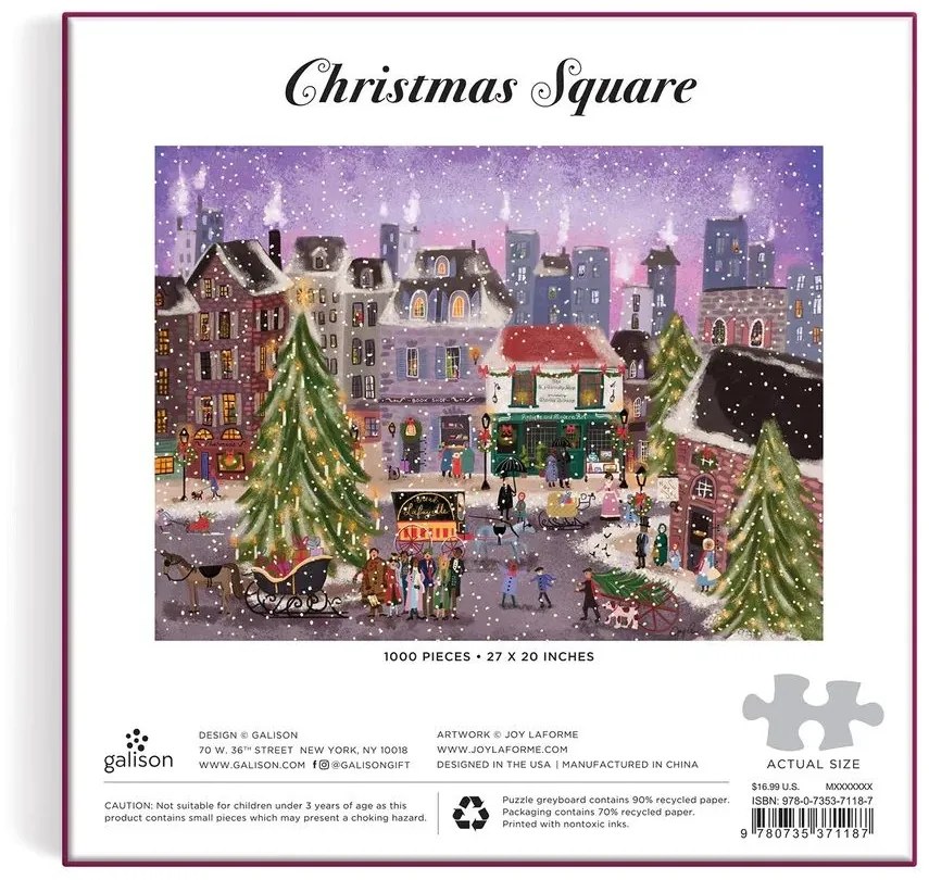 Galison Puzzle Vianočné námestie 1000 dielikov