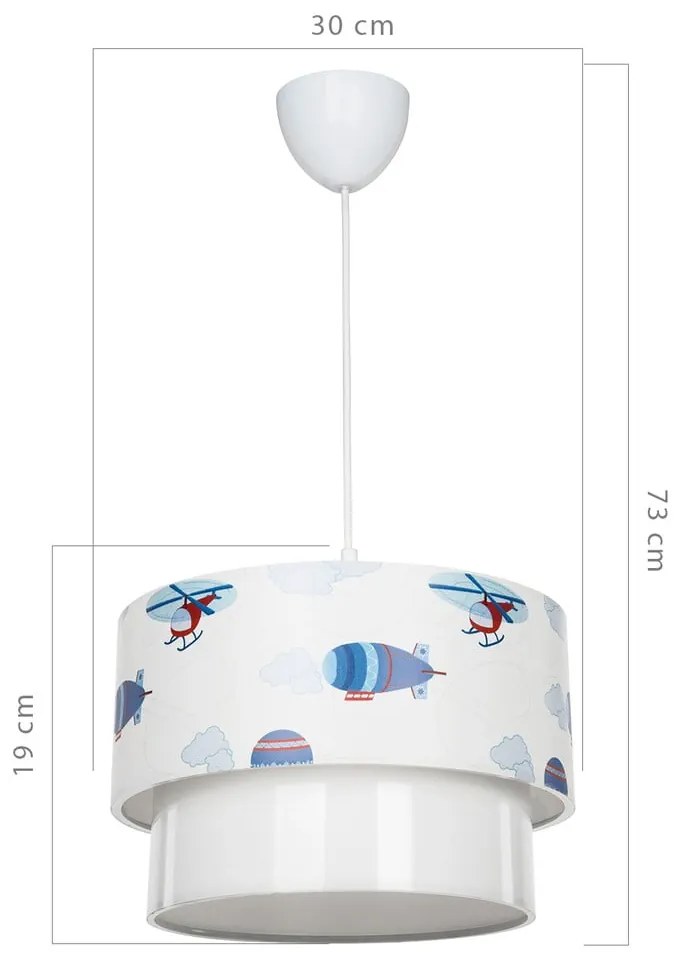 Bielo-modré detské svietidlo - Squid Lighting