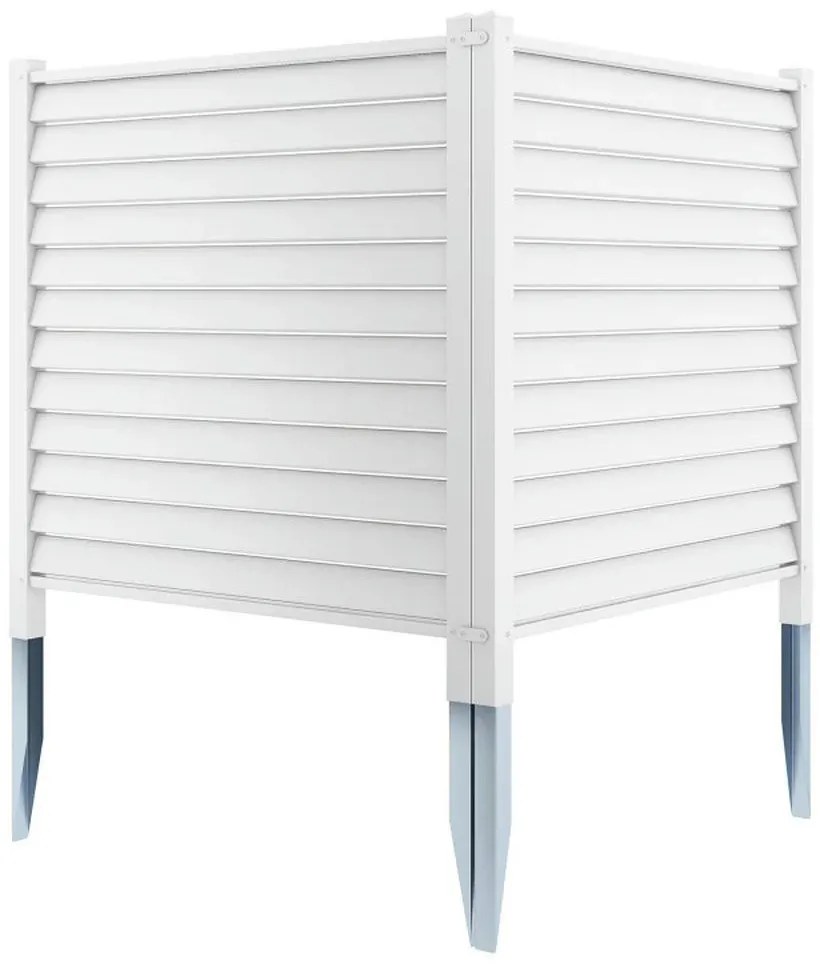 Zabodovateľný záhradný panel, 122x122 cm, 2 ks, biely