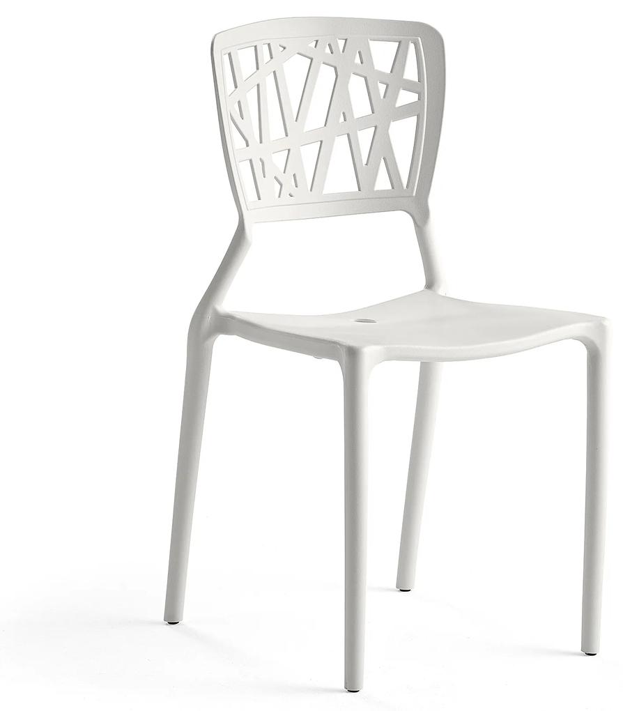 Plastová stolička MAYA, biela